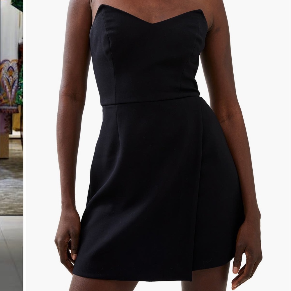 French Connection brand new with tag strapless black mini dress